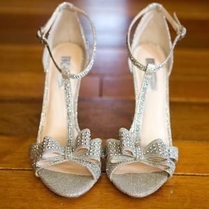 Silver Crystal Rhinestone with Bows wedding/formal